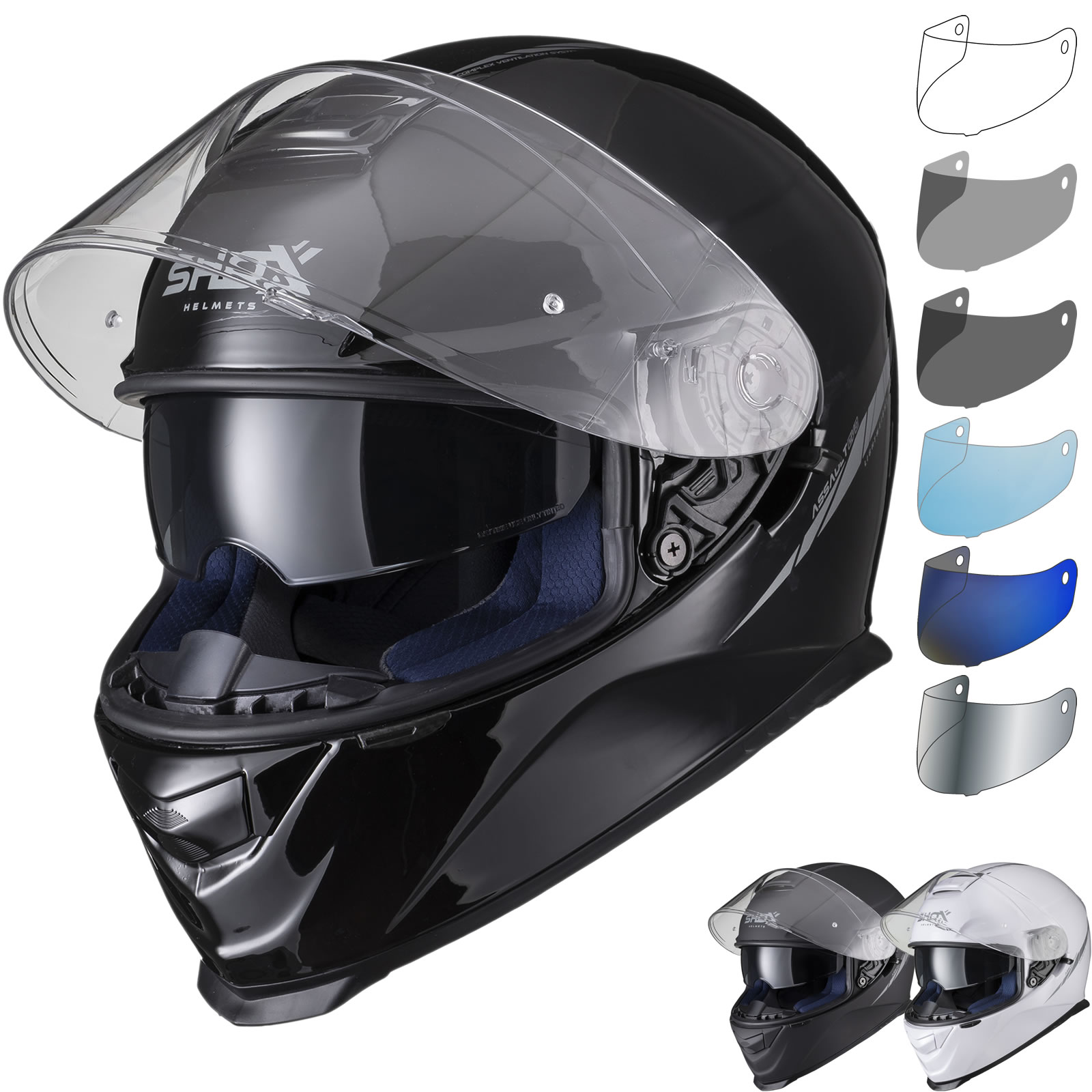 Shox Assault Evo Motorcycle Helmet & Visor Secret Sale